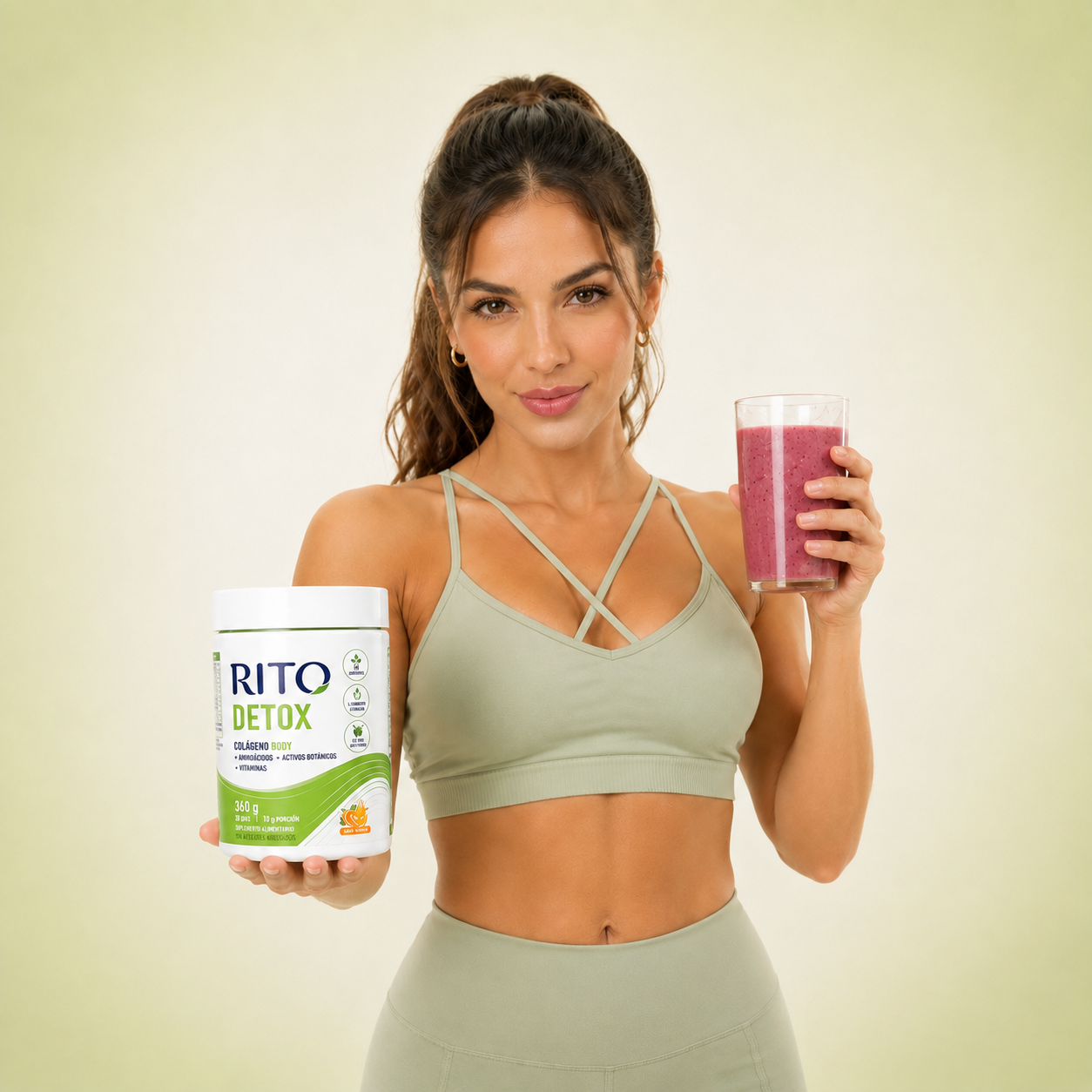 RITO Detox, colágeno body con batido de frutos rojos